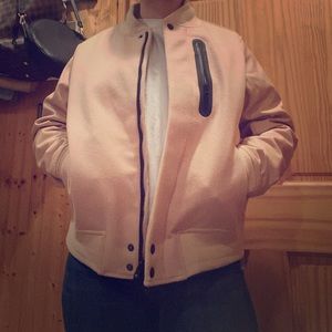 Nike tan varsity jacket